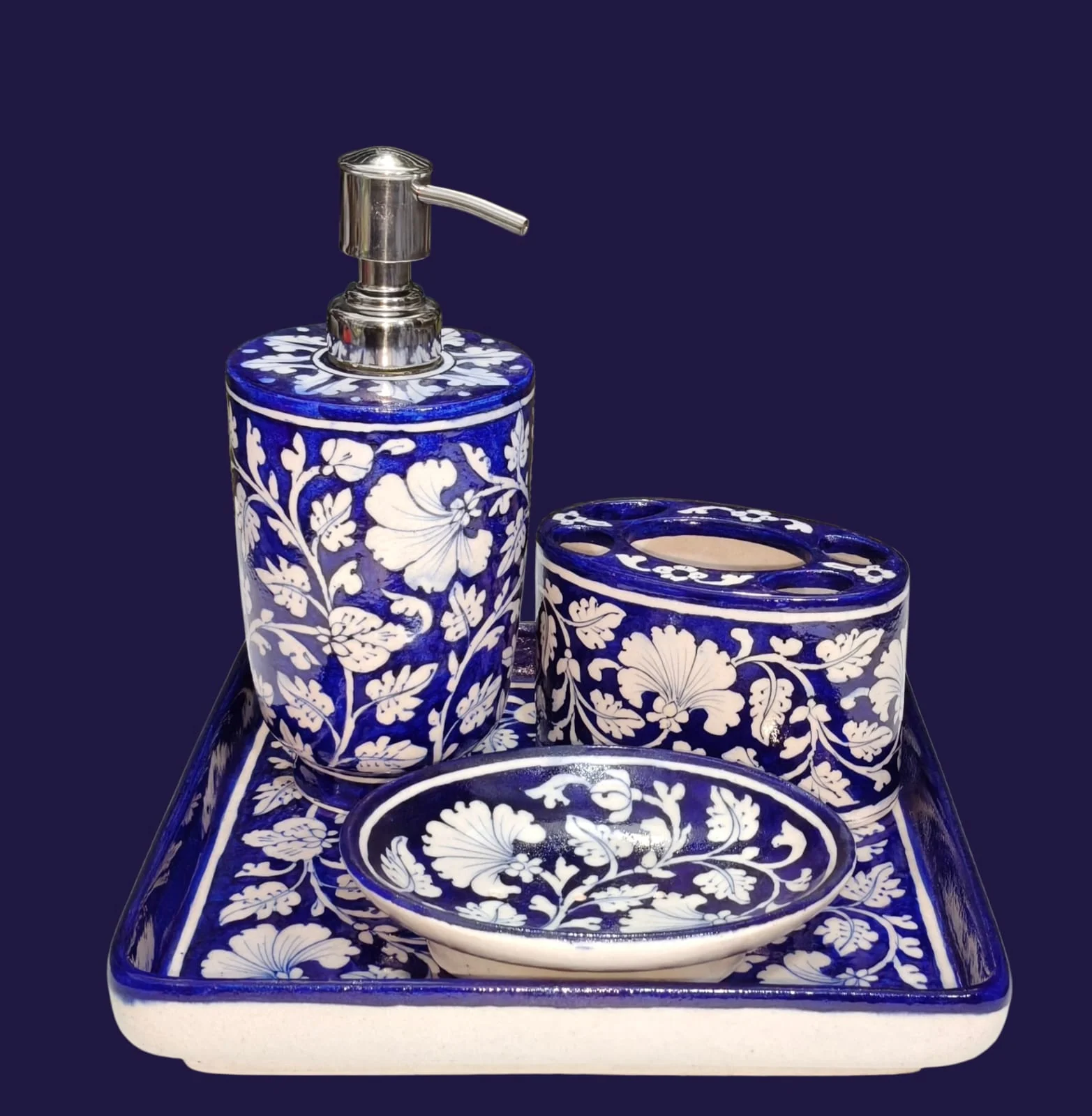 Utility Products — cover photograph of handmade Jaipur blue pottery