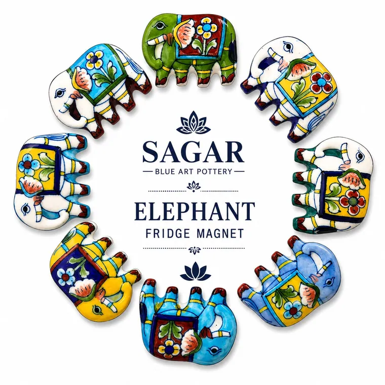 Fridges & Magnets — handmade Jaipur blue pottery