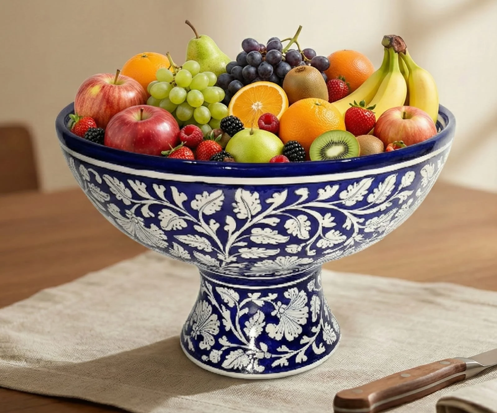 Serving & Tableware — cover photograph of handmade Jaipur blue pottery