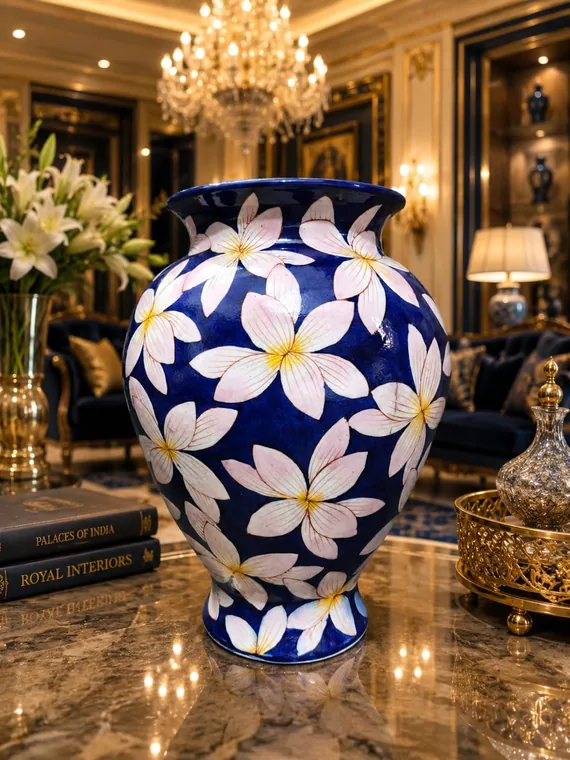 Vases & Urns — handmade Jaipur blue pottery