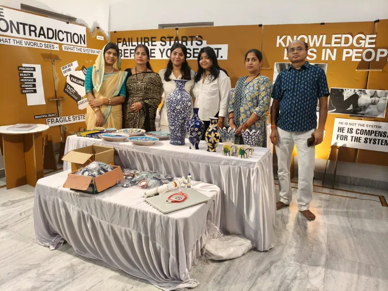 Sagar Blue Art Pottery at an exhibition — photograph 4